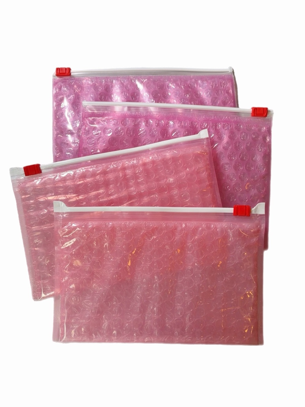 Glossier Pink Bubble Pouches - Set of 4